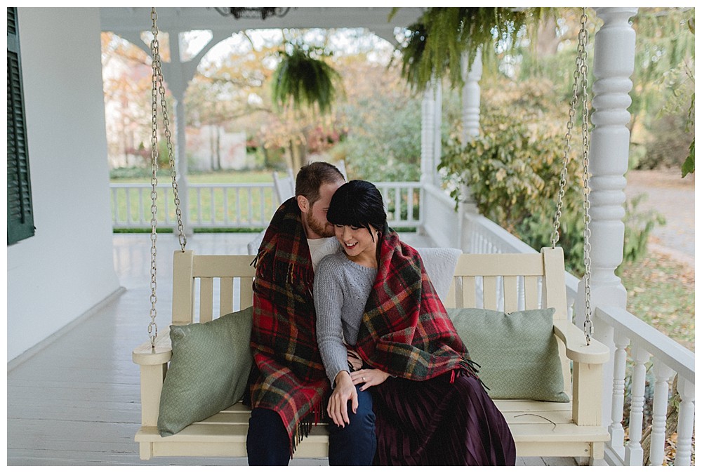 niagara on the lake the grand victorian bed and breakfast winter engagement session vineyard