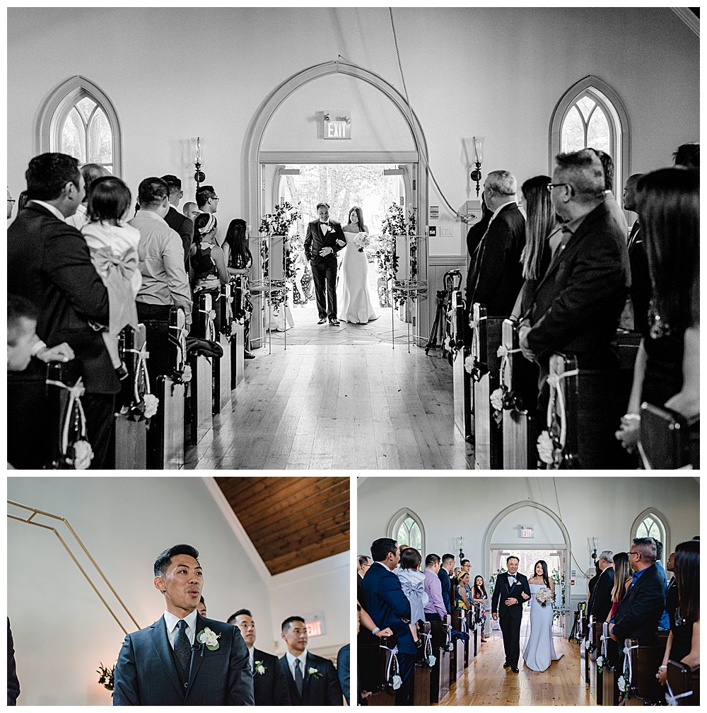 ceremony chapel at the doctors house downtown toronto modern romantic wedding jacqueline james photography