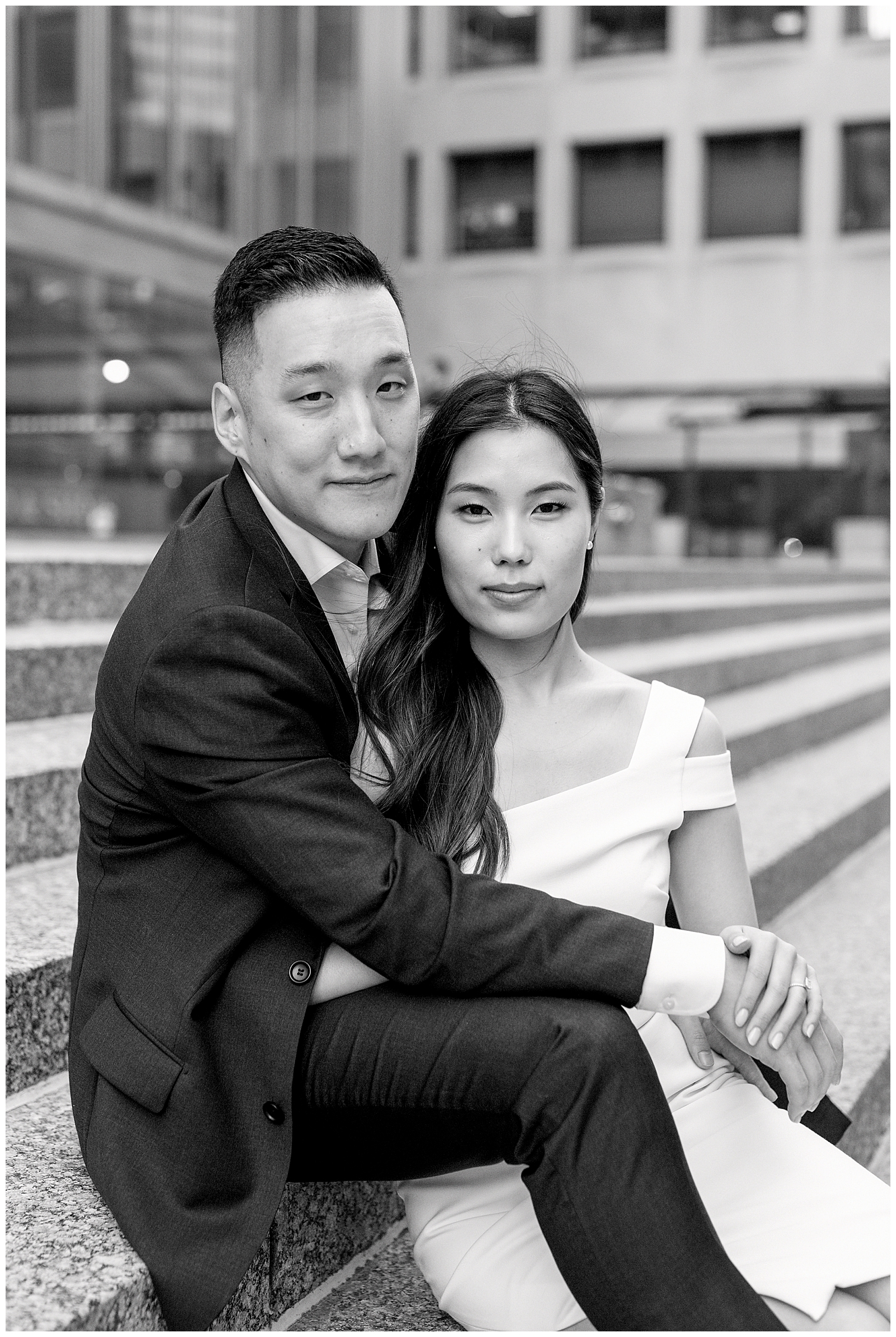 Downtown Toronto Financial District Engagement Session Modern Editorial Timeless Couple Portrait Meghan Markle | Toronto Wedding Photography Jacqueline James Photography