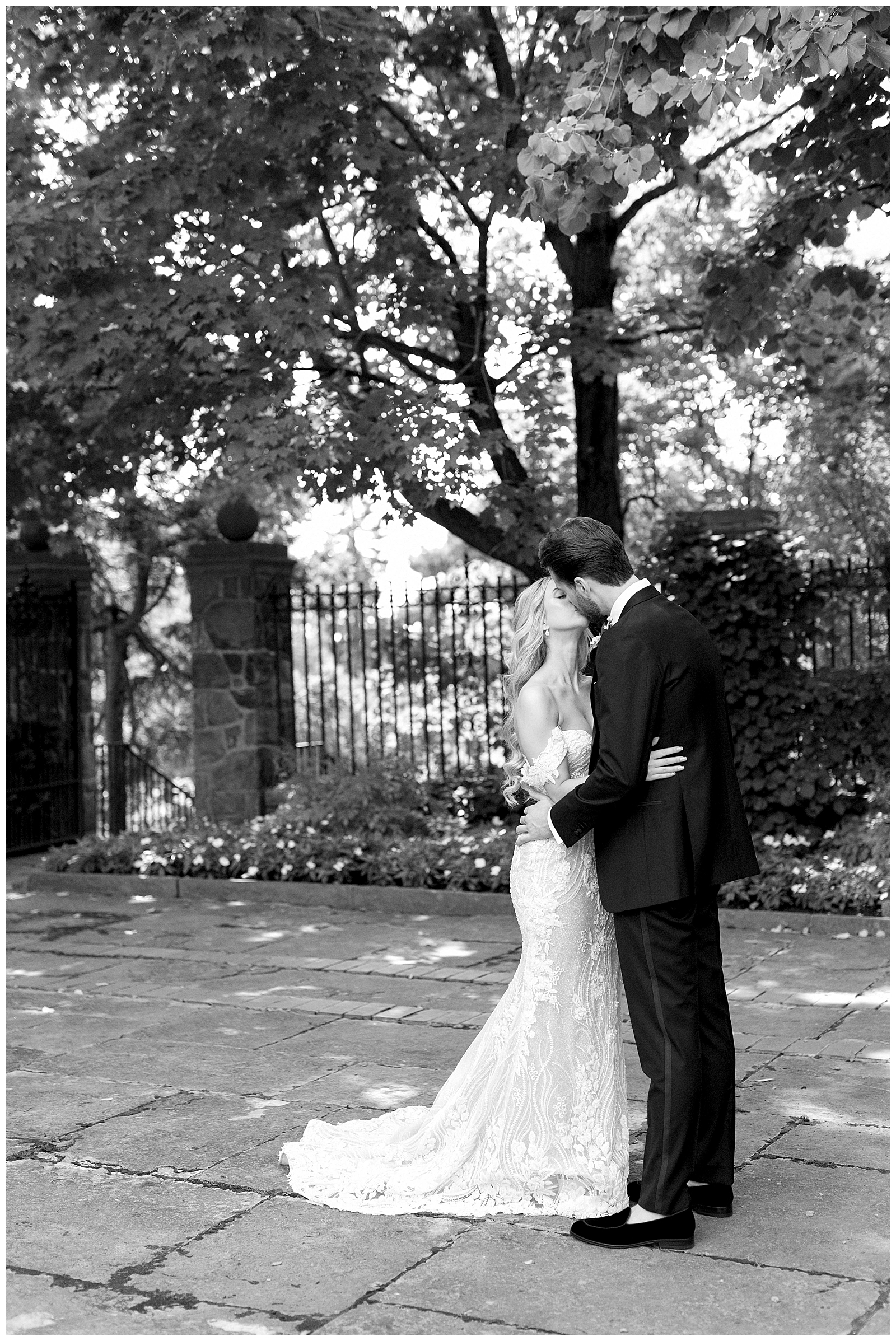 Editorial portrait of bride and groom couples portraits at Graydon Hall Manor Toronto Wedding | Jacqueline James Photography Toronto Elopement Photographer