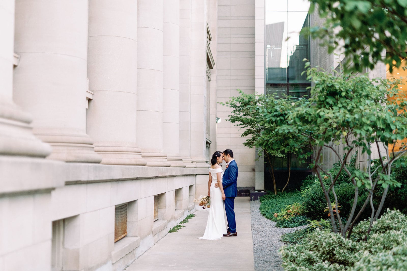 Classic Timeless Editorial bride and groom portraits at gardiner museum downtown toronto modern romantic wedding jacqueline james photography