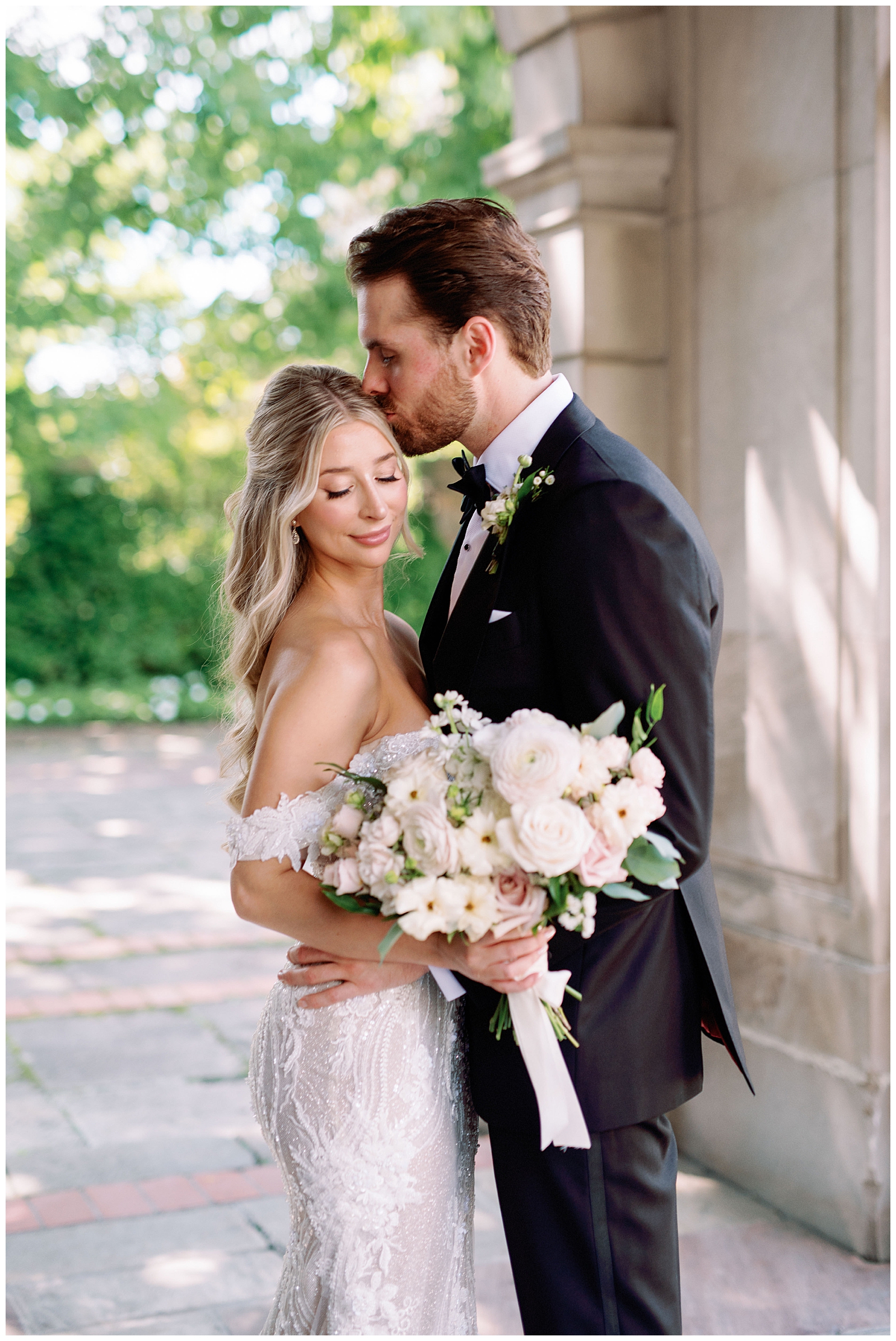 Editorial portrait of bride and groom couples portraits at Graydon Hall Manor Toronto Wedding