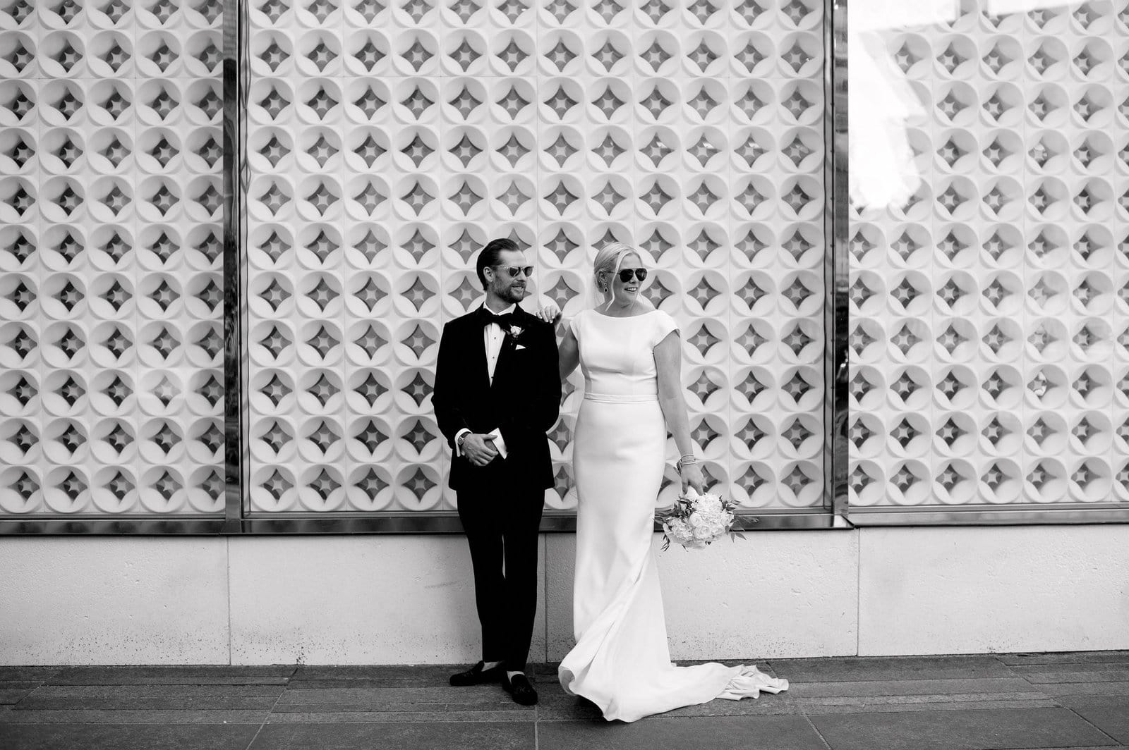 Modern Editorial Bride and Groom Portraits at sassafraz toronto intimate wedding jacqueline james photography