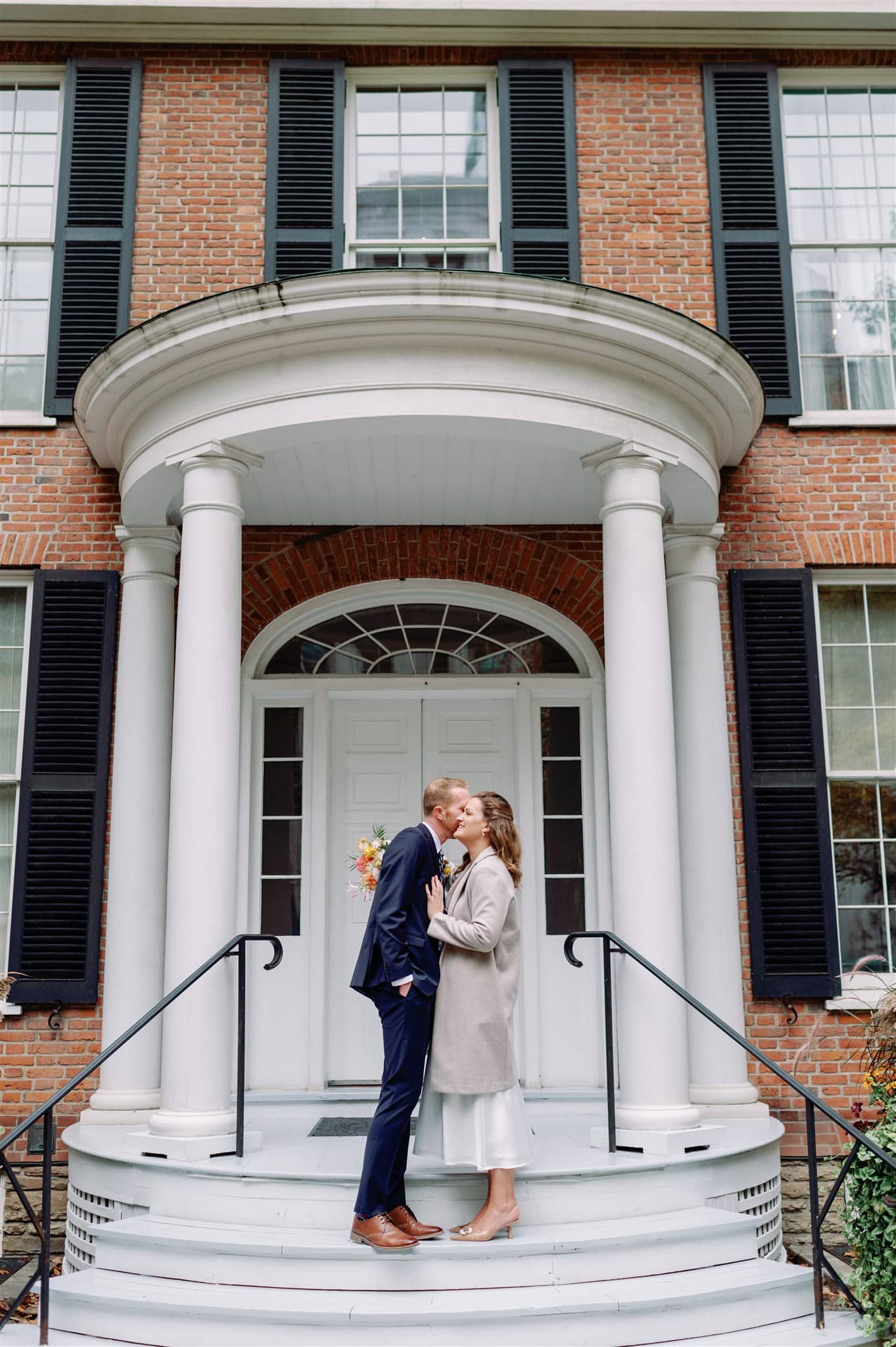 Bride and Groom Portraits at Osgoode Hall University of Toronto Fall Intimate Wedding Jacqueline James Photography