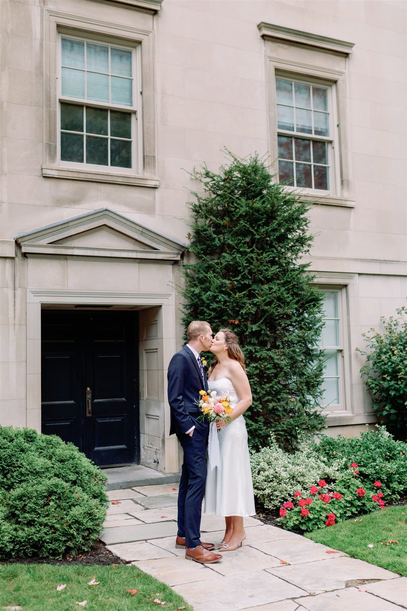 Bride and Groom Portraits at Osgoode Hall University of Toronto Fall Intimate Wedding Jacqueline James Photography