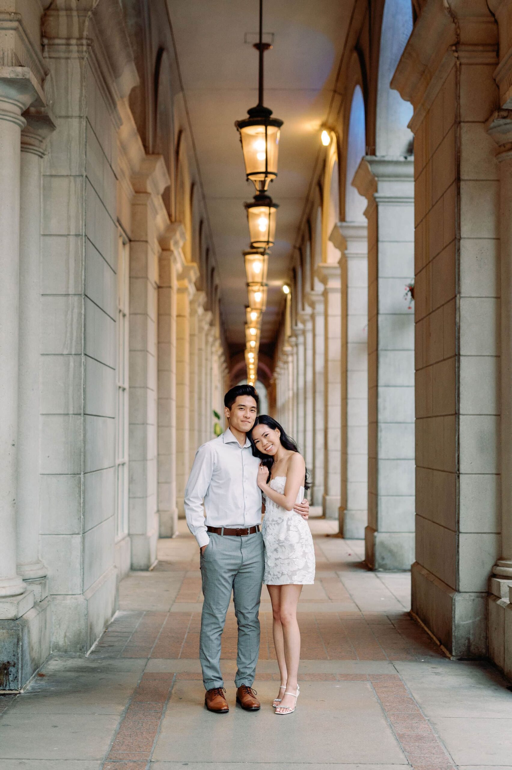 Modern editorial toronto couple romantic engagement photo session esplanade 