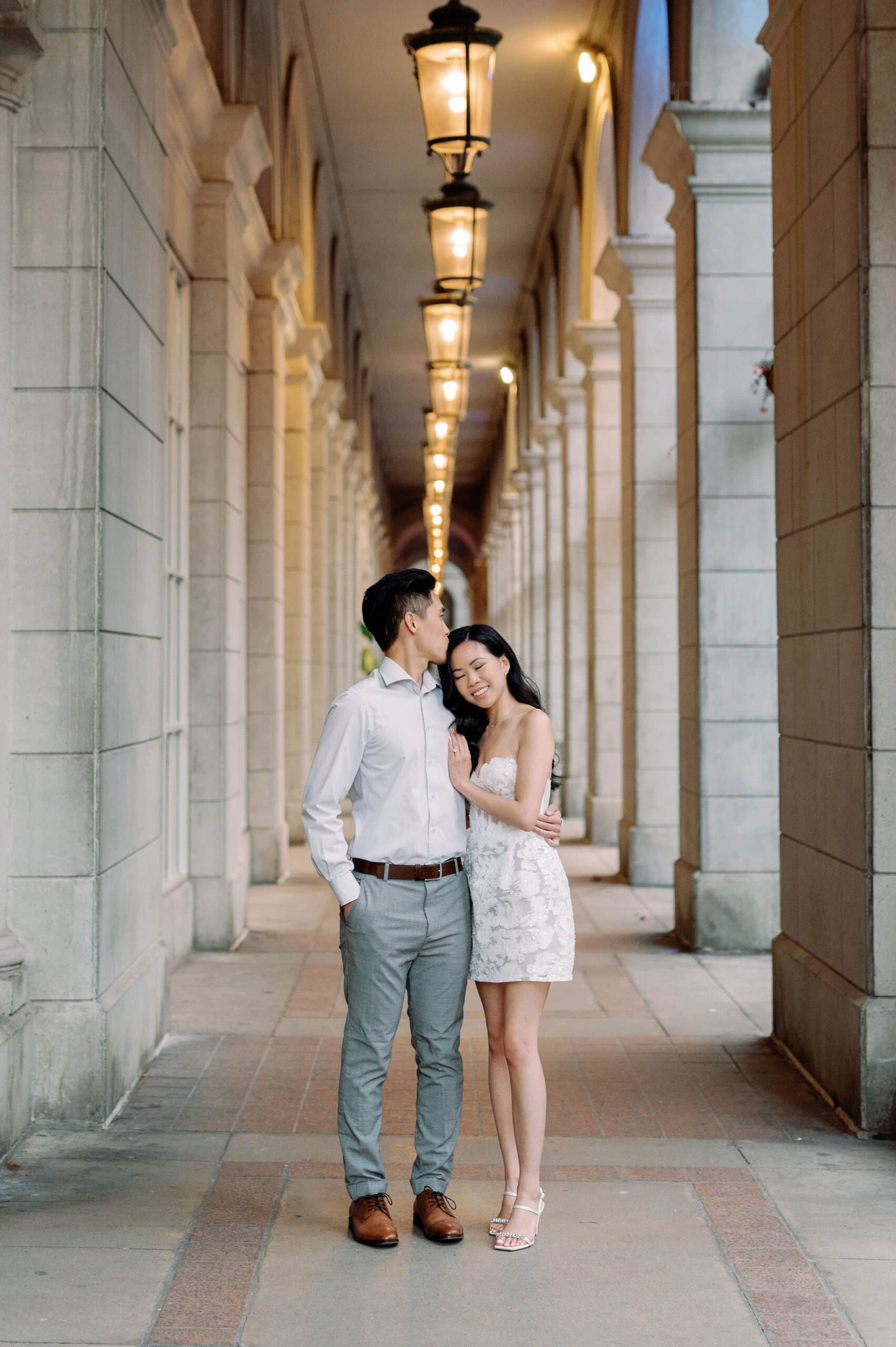 Modern editorial toronto couple romantic engagement photo session esplanade 