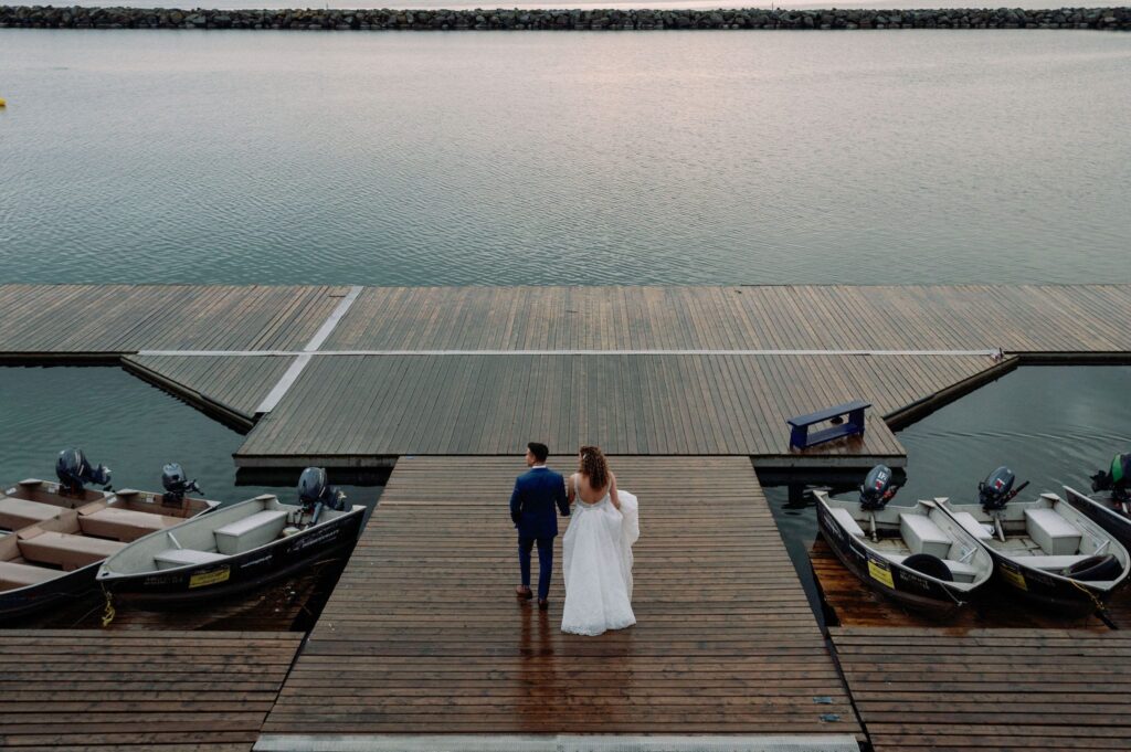 the henley room wedding toronto argonaut rowing club sunset hour golden hour waterfront lakeshore summer raining romantic 