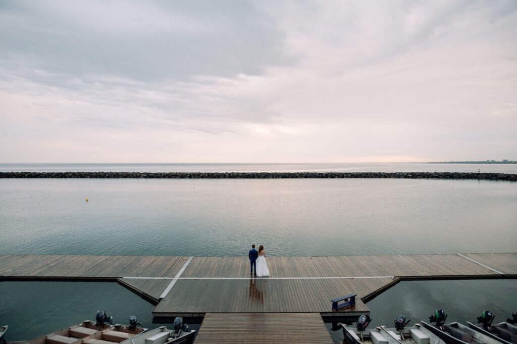 the henley room wedding toronto argonaut rowing club sunset hour golden hour waterfront lakeshore summer raining romantic 