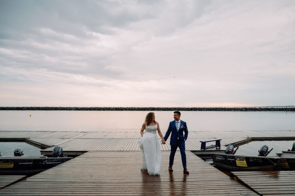 the henley room wedding toronto argonaut rowing club sunset hour golden hour waterfront lakeshore summer raining romantic 