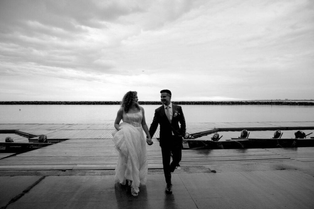 the henley room wedding toronto argonaut rowing club sunset hour golden hour waterfront lakeshore summer raining romantic 