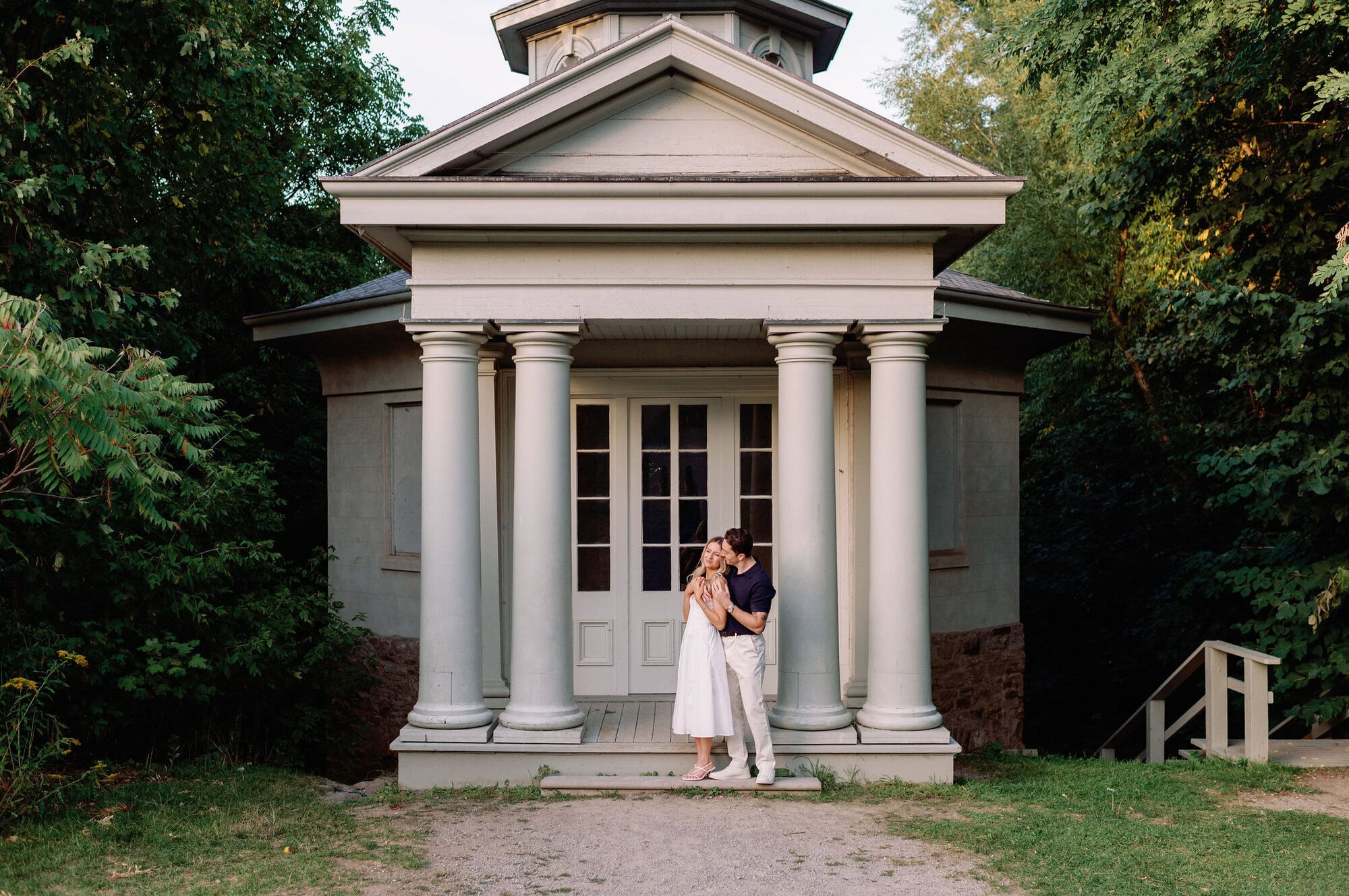 Quiet embrace near the carriage house at Dundurn Castle