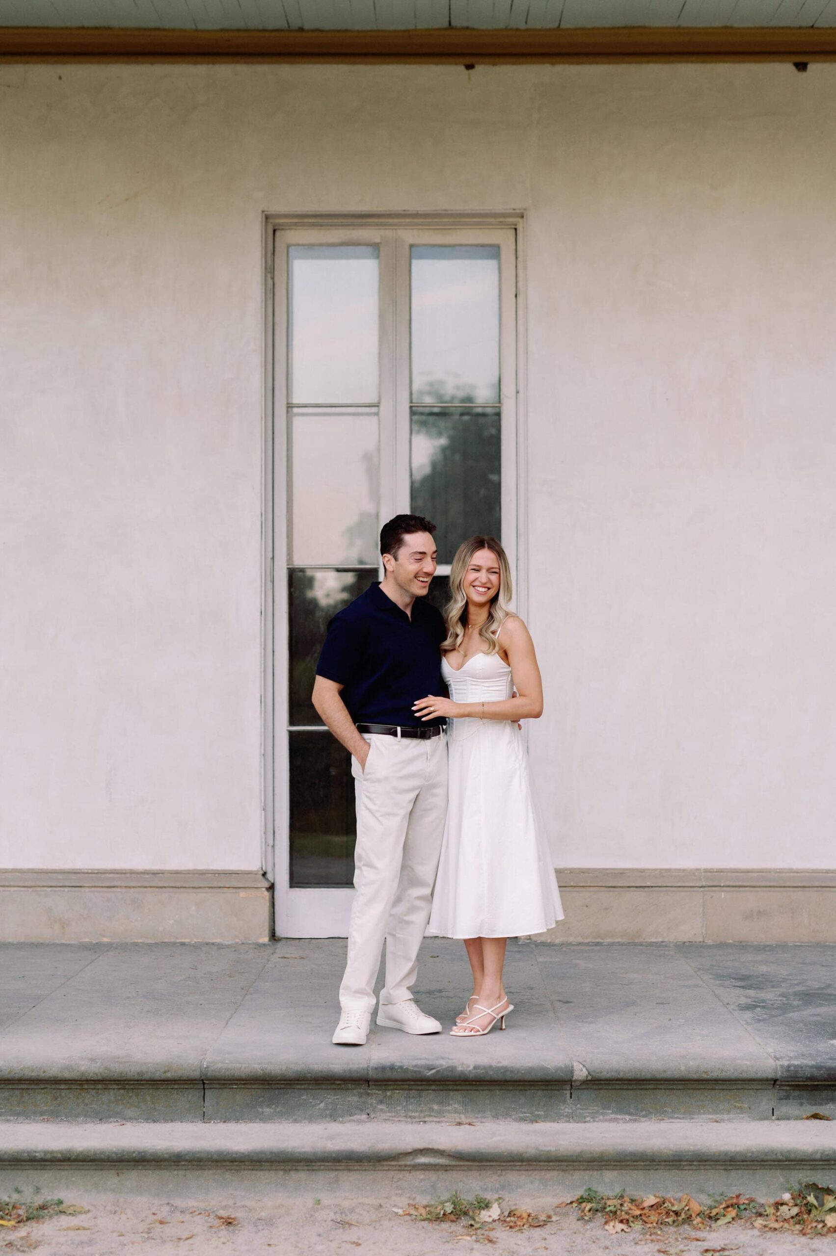 Romantic portrait by a tall window at Dundurn Castle